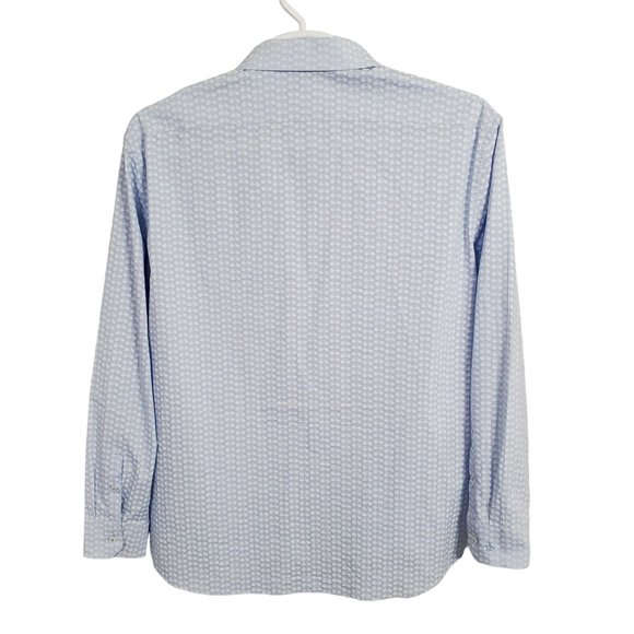 Original Penguin Size XL 17.5 Shirt Heritage Slim Fit Stretch Cotton Bike Print - Picture 3 of 11